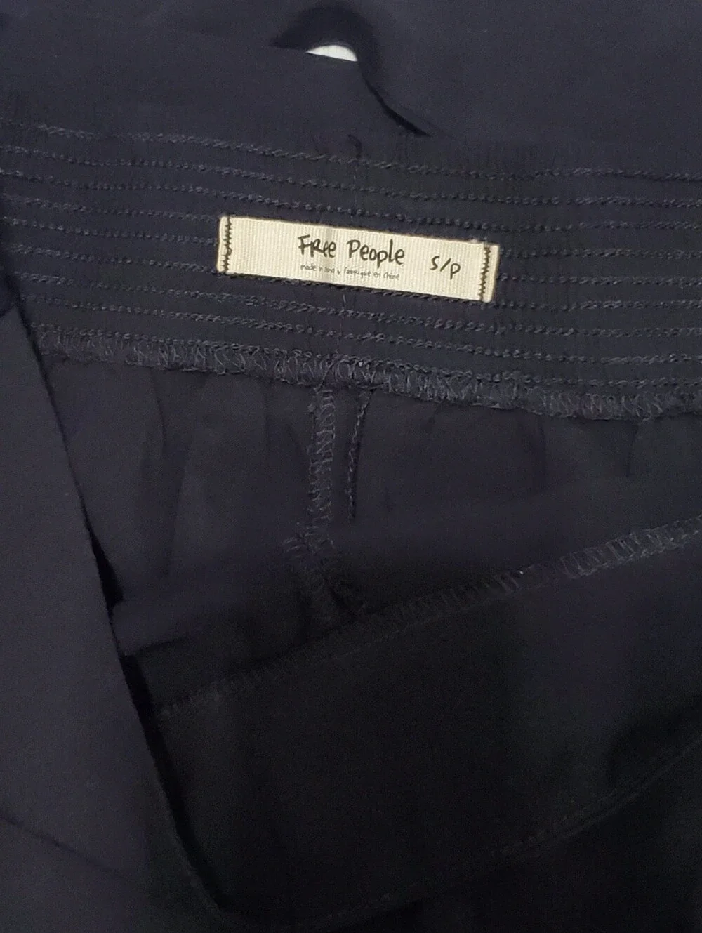 Free People Black Ruffle Tie Waist Pull On Shorts Small